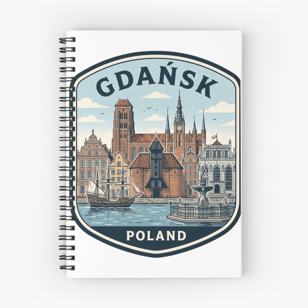 Item preview, Gdansk Poland Vintage Travel Badge Illustration designed and sold by k3rstman1.