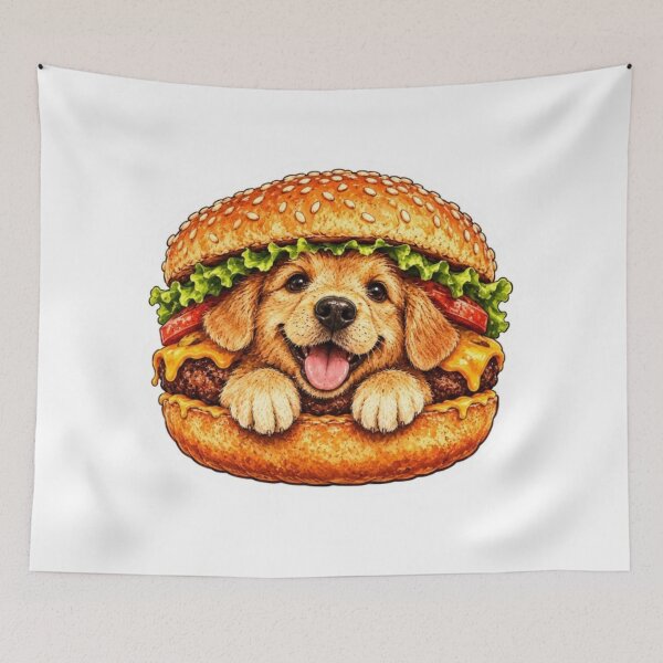 Item preview, Puppy Inside a Delicious Cheeseburger designed and sold by Snurly.