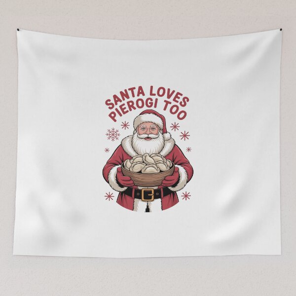 Item preview, SANTA LOVES PIEROGI TOO designed and sold by jkrphoto.