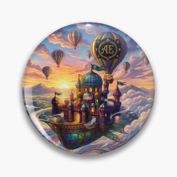 Item preview, The AE Flight of the Stellar Caravel – Fantasy Flying Castle & Hot Air Balloons designed and sold by BalloonArtAe.