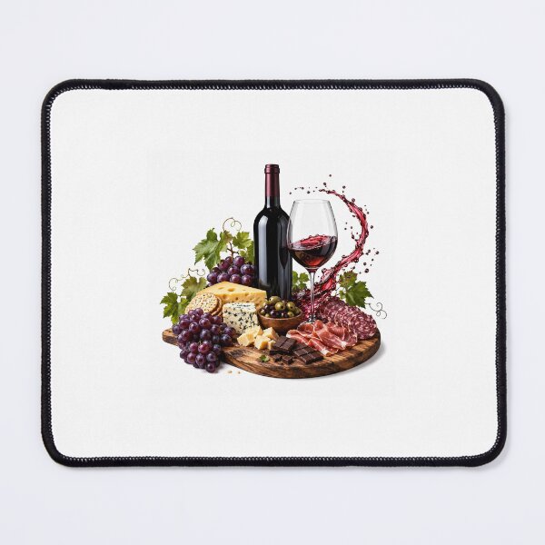 Item preview, Red Wine, Cheese & Grapes Food Lover Design designed and sold by madihaali0064.