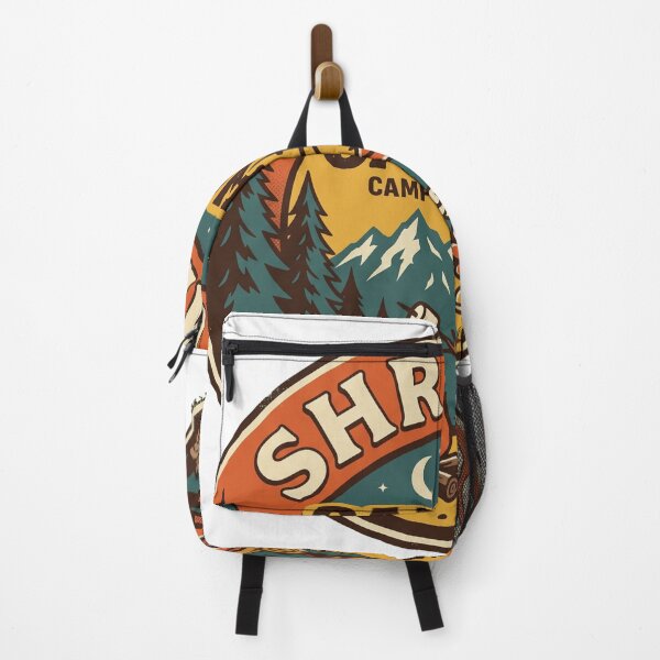 Item preview, Shrimps Camping National Park Poster Funny Retro Marshmallow Roast designed and sold by pawsome purrfect.