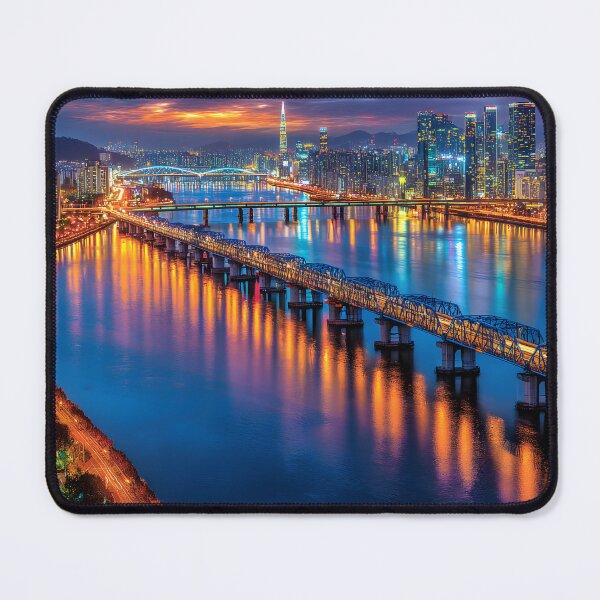 Item preview, Stunning Night View of Seoul Over the Han River designed and sold by Artessie.