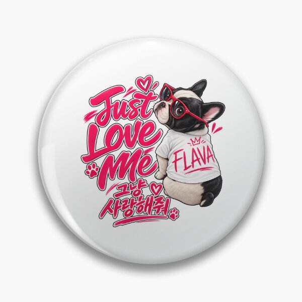 Item preview, Just Love Me - Cute French Bulldog & Korean Typography designed and sold by SeoulVibeStudio.