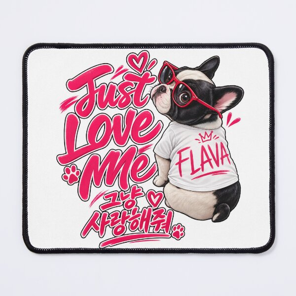 Item preview, Just Love Me - Cute French Bulldog & Korean Typography designed and sold by SeoulVibeStudio.