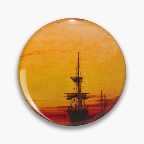 Item preview, Edward William Cooke, R.A. Sunset on the Laguna of Venice 1864 nautical maritime red sunset seascape painting designed and sold by Jéanpaul  Ferro.