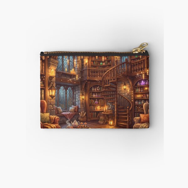 Item preview, Ancient Wizard Library | Magical Spell Book Fantasy Wall Art designed and sold by SebastianSpace.