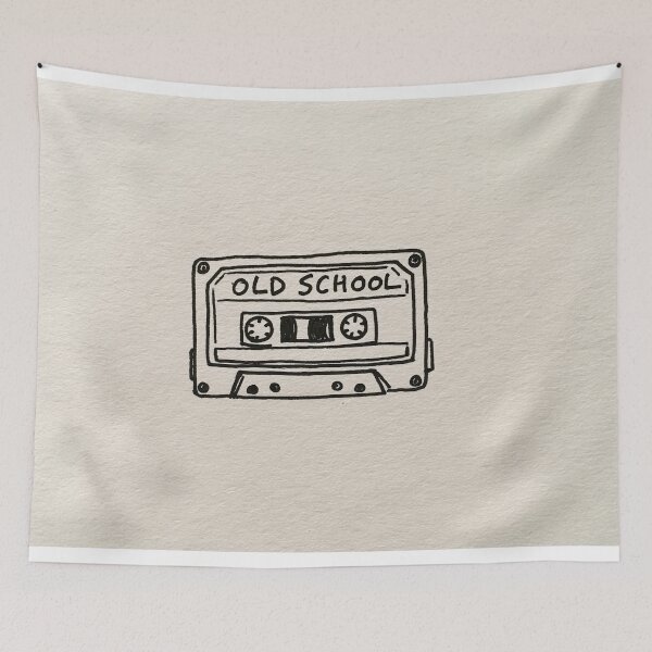 Item preview, Old School Retro Audio Cassette Tape Ink Drawing designed and sold by lautir.