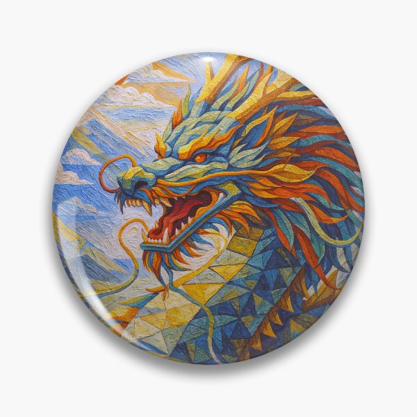Item preview, A Cubist Painting of a Dragon – Legendary Mythical Creature designed and sold by GalleryKauffeld.