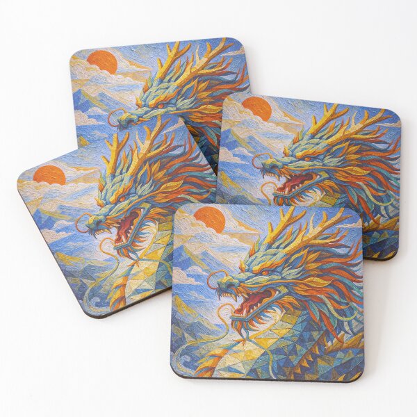 Item preview, A Cubist Painting of a Dragon – Legendary Mythical Creature designed and sold by GalleryKauffeld.