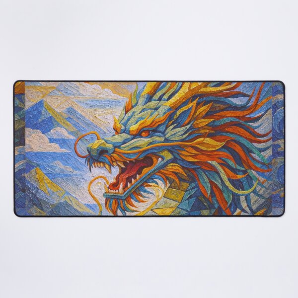Item preview, A Cubist Painting of a Dragon – Legendary Mythical Creature designed and sold by GalleryKauffeld.