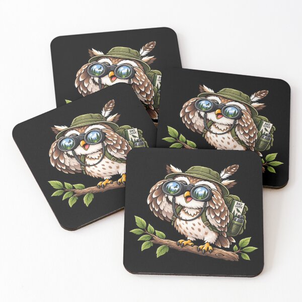 Item preview, Cute Owl Explorer Binoculars Nature Adventure Art designed and sold by DailySparks.