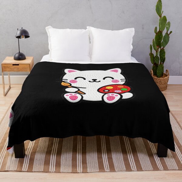 Item preview, Cute Cat Painting Kawaii Embroidery Patch designed and sold by ColorSplash123.