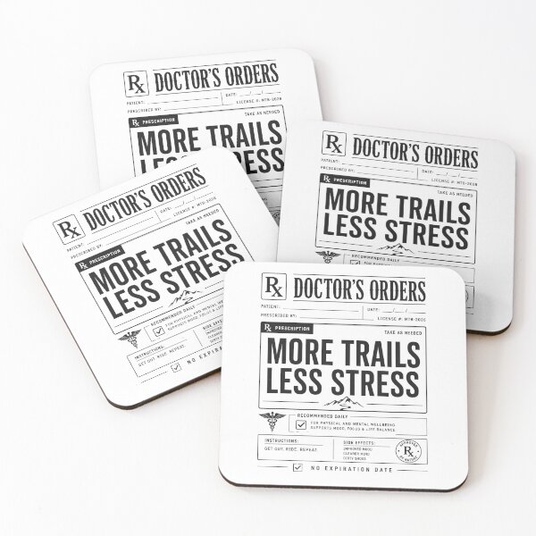 Item preview, Doctors Orders More Trails Less Stress MTB T-Shirt designed and sold by SingleTrackes.