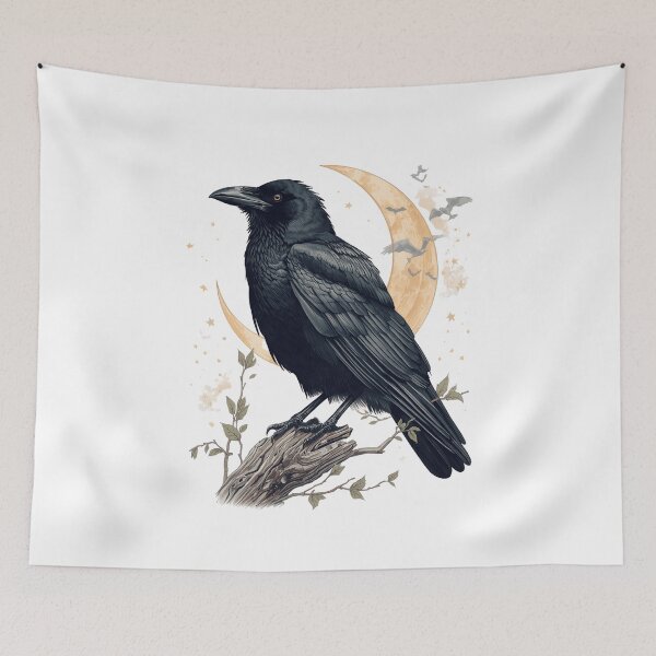 Item preview, Witch's Familiar Raven designed and sold by catcurio.