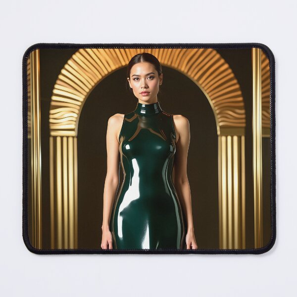 Item preview, Dark green Latex Dress – Luxury Fashion Look designed and sold by Magic-Reality.