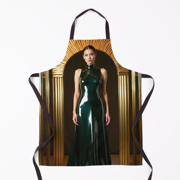 Item preview, Dark green Latex Dress – Luxury Fashion Look designed and sold by Magic-Reality.