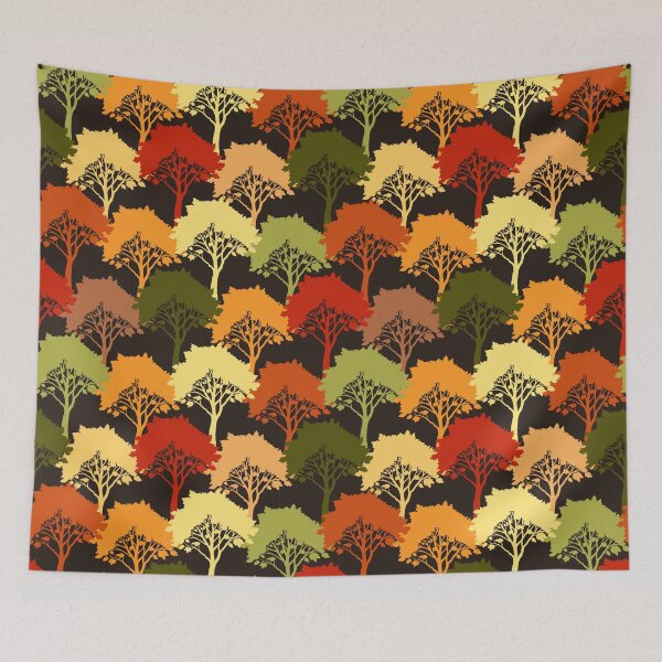 Item preview, Colorful Autumn Tree Pattern designed and sold by UnhingedBird.