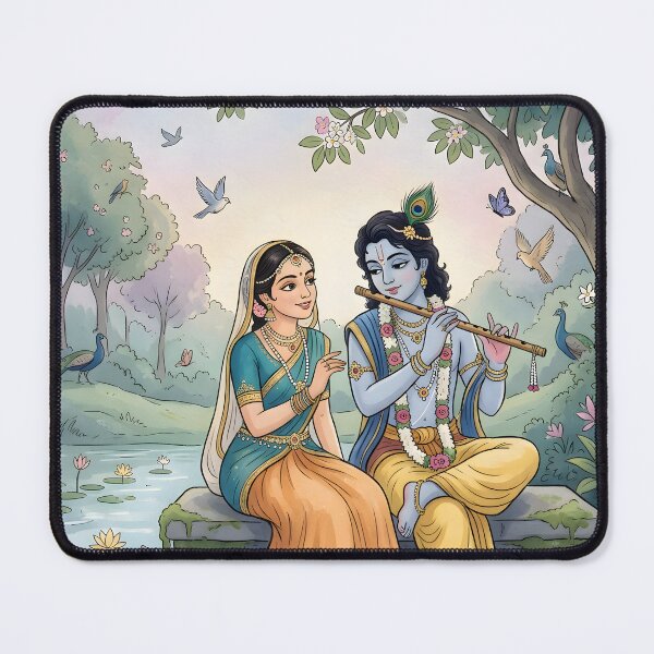 Item preview, Radha Krishna in Vrindavan designed and sold by hutofdesigns.