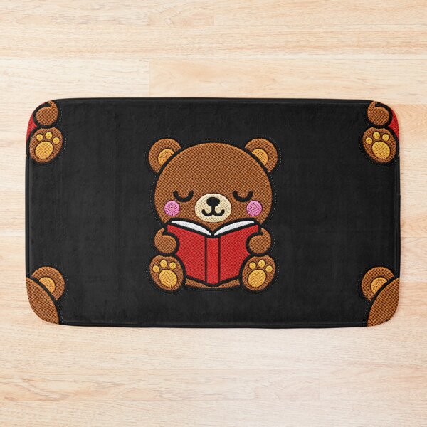 Item preview, Cute Bear Reading Red Book Kawaii Embroidery Patch designed and sold by ColorSplash123.