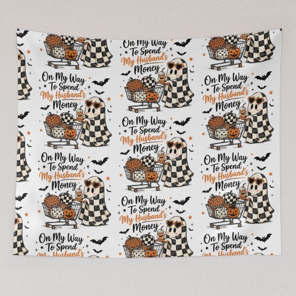 Item preview, On My Way Tspend My Husbands Money Funny Halloween tee designed and sold by Style2Vie.