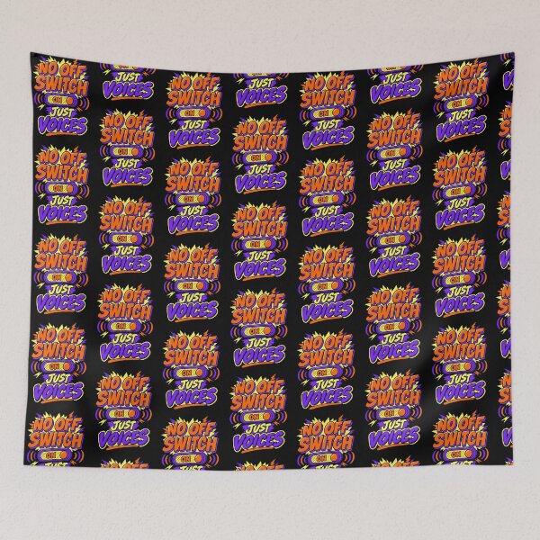 Item preview, No Off Switch Just Voices Funny Chaotic Mind Quote designed and sold by TeeTimeTreasure.