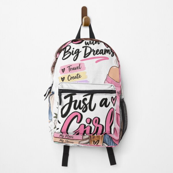 Item preview, Just a Girl with Big Dreams – Cute Pink Girly Inspirational Design designed and sold by DreamcraftLK.