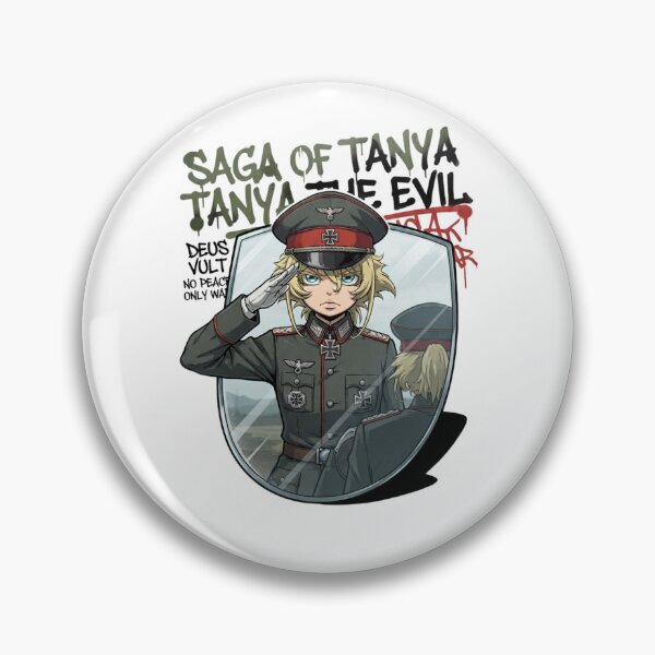 Item preview, Tanya Von Degurechaff Mirror Reflection Saluting - Saga of Tanya the Evil Art designed and sold by FreakToons.