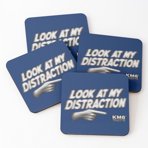 Item preview, Look At My Distraction – Blurred Text Optical Illusion Humor designed and sold by KissMy6 Industries.
