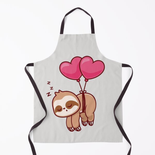 Item preview, Cute Sloth Hanging with Heart Balloons – Love & Lazy Vibes designed and sold by RajDeals.