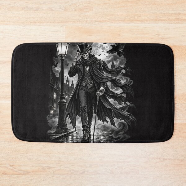 Item preview, Vintage Skeleton Gentleman Gothic Horror Black and White designed and sold by wildflux.