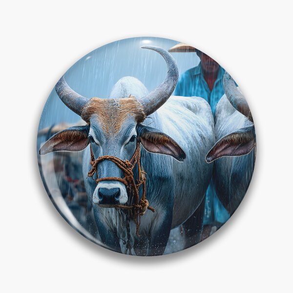 Item preview, Cattle Plowing Fields in the Rainy Season designed and sold by Artessie.