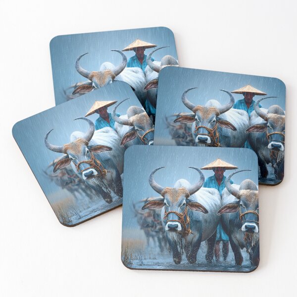 Item preview, Cattle Plowing Fields in the Rainy Season designed and sold by Artessie.