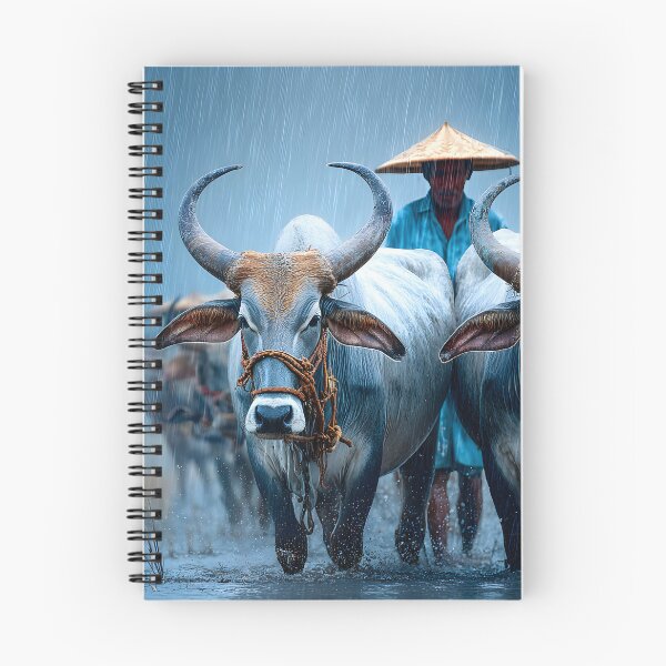 Item preview, Cattle Plowing Fields in the Rainy Season designed and sold by Artessie.