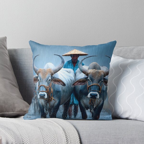 Item preview, Cattle Plowing Fields in the Rainy Season designed and sold by Artessie.