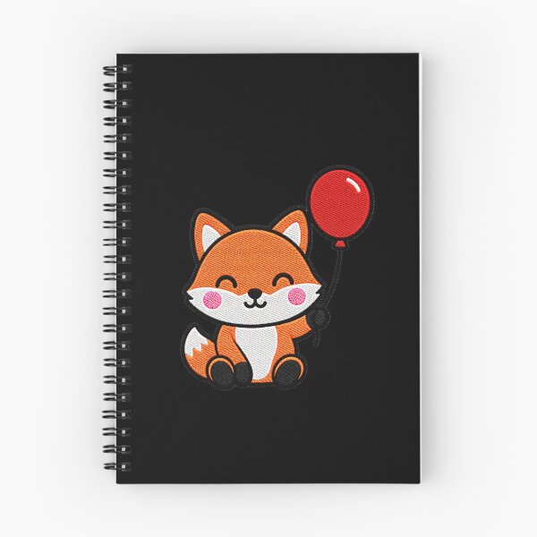 Item preview, Cute Fox Holding Red Balloon Kawaii Embroidery Patch designed and sold by ColorSplash123.