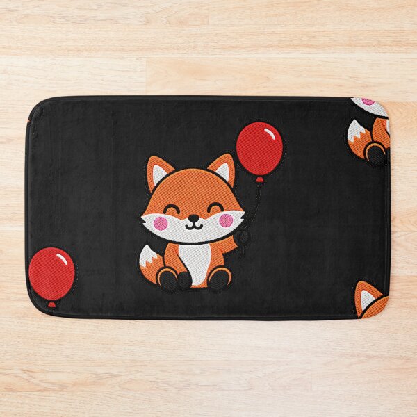 Item preview, Cute Fox Holding Red Balloon Kawaii Embroidery Patch designed and sold by ColorSplash123.
