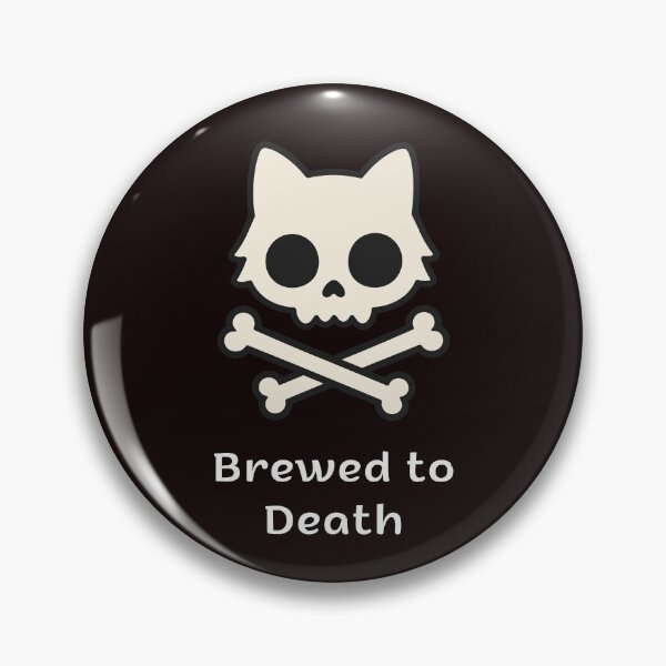 Item preview, Brewed to Death | Halloween Coffee Cat | Espresso Yourself Cats designed and sold by ContigoART.