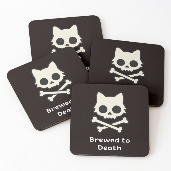 Item preview, Brewed to Death | Halloween Coffee Cat | Espresso Yourself Cats designed and sold by ContigoART.