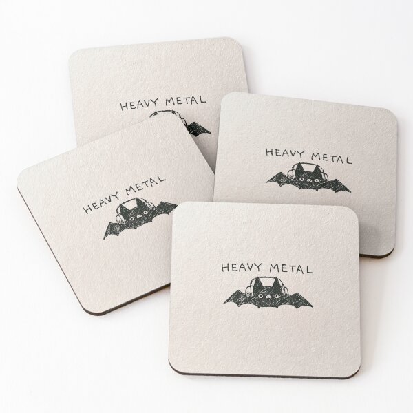 Item preview, Heavy Metal Cute Bat with Headphones Ink Drawing designed and sold by lautir.