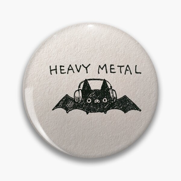 Item preview, Heavy Metal Cute Bat with Headphones Ink Drawing designed and sold by lautir.