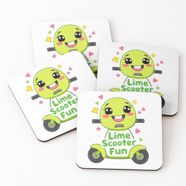 Item preview, Lime Scooter Fun Cute Cartoon – Kawaii Green Scooter Design designed and sold by MystiColo.
