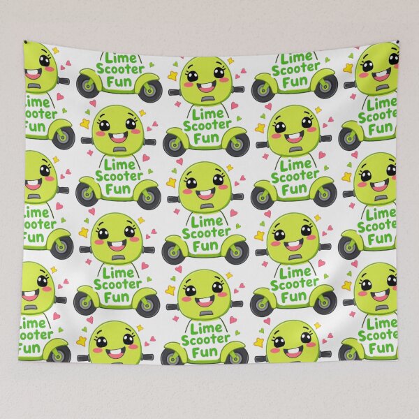 Item preview, Lime Scooter Fun Cute Cartoon – Kawaii Green Scooter Design designed and sold by MystiColo.