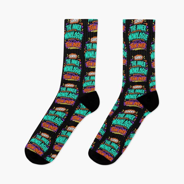 Item preview, Sorry The Inner Monologue Took Over Funny Overthinking Quote designed and sold by TeeTimeTreasure.