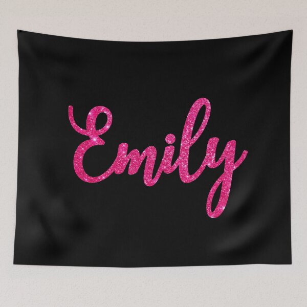 Item preview, Emily Hot Pink Sparkly Personalised Name Design designed and sold by CamilasPrints.