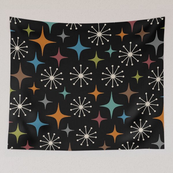 Item preview, Retro Mid Century Modern Atomic Starburst Pattern designed and sold by tonymagnerart.