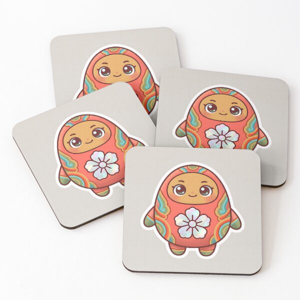 Item preview, Korean Najeon Lacquerware-inspired Mother-of-pearl Mascot — Korean Folk Art Marker Illustration designed and sold by radou88.