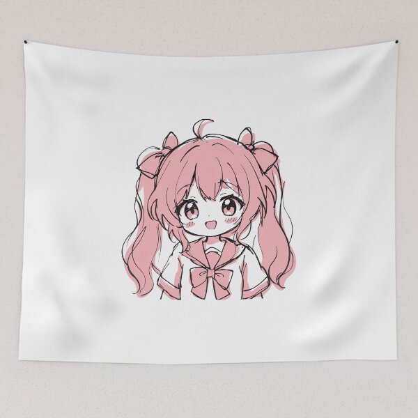 Item preview, Princesa de manga y anime con cabello rosa designed and sold by HeartInThisArt .