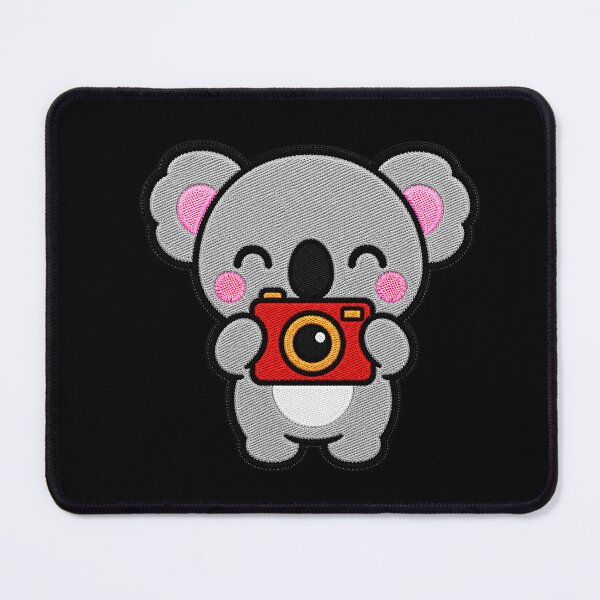 Item preview, Cute Koala Taking Photo Kawaii Embroidery Patch designed and sold by ColorSplash123.