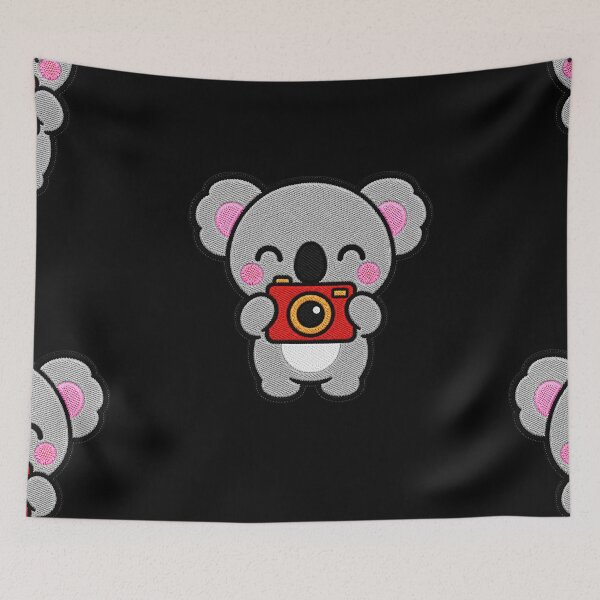 Item preview, Cute Koala Taking Photo Kawaii Embroidery Patch designed and sold by ColorSplash123.